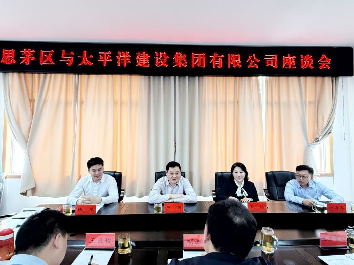 3月4日，太平洋建設董事局主席嚴昊與云南省普洱市委常委、思茅區(qū)委書記胡選坤會談.jpg
